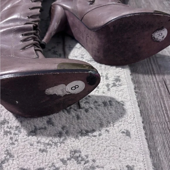 Joie Brown Over the Knee Lace-Up Boots - Picture 6 of 12